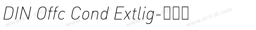 DIN Offc Cond Extlig字体转换